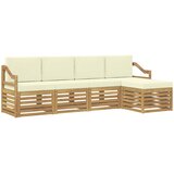  Set vanjskih sofa 5 pcs Bijela i krem 245 x 122,5 x 73 cm | shoptok.hr