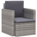 Maison Chic Vrtni Stoli - Stol za vrt z blazinami poli ratan sive barve JS762, (21877223) | Shoptok.si
