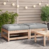 Maison Chic Vrtni stolček - Vrtni stoli za noge z blazino 2 kosa trdna borovina JS981, (21877762) | Shoptok.si