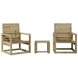 Maison Chic Seti vrtnega pohištva - Vrtna garnitura - Vrtni pohištvo set 3-delna impregnirana borovina, (21813791) | Shoptok.si