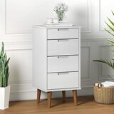 vidaXL Predalnik bel 40x35x82 cm trdna borovina | Shoptok.si
