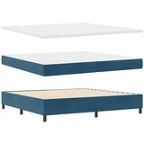vidaXL Box spring krevet Tamno plava 200 x 200 cm Baršun | shoptok.hr