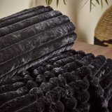 Catherine Lansfield Crna deka od mikropliša 130x170 cm Cosy Ribbed – | shoptok.hr
