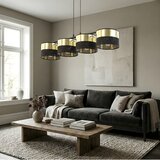  visilica na sajli lux 4xE27/15W/230V crna/zlatna | Eponuda.com