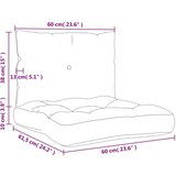  Set jastuka za palete modri 60 x 38 x 13 cm od tkanine | shoptok.hr