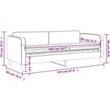  Dnevni krevet s madracem smeđesivi 80 x 200 cm od tkanine | shoptok.hr