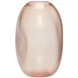 Hübsch Roza steklena vaza Hübsch Glam, višina 20 cm