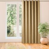  Curtain MILANA color light brown style classic golden gold metal eyelets chenille 280x245 HOMEDE | shoptok.hr