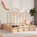  Krevetna konstrukcija Smeđa 150 x 200 cm Čvrsto borovo drvo | shoptok.hr