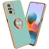 Cadorabo Xiaomi v sijajni turkizni - Zlato z obročem silikonski/TPU ovitek z zaščito pred kamero in držalo magnetnih avtomobilov, (20595196) | Shoptok.si