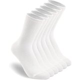 Dewberry 77603 Set of 6 Pairs Tennis Length Plain Socks-WHITE | shoptok.hr