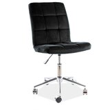  Uredska stolica Q-020 - baršun - crna | shoptok.hr