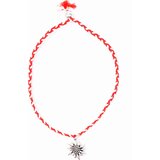 Sorbet Bracelets Ročno pletena zapestnica, rdeča s planiko - 1 k. | Shoptok.si