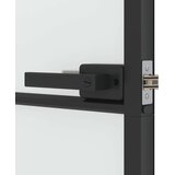vidaXL Sobna vrata tanka crna 83 x 201 5 cm kaljeno staklo i aluminij | shoptok.hr