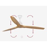 Faro 33728DC - Plafonski ventilator ALO L drvo/bela, prečnik 152 cm, sa daljinskim upravljačem | Eponuda.com