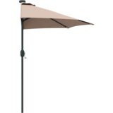 vidaXL Vrtni suncobran Sivo-smeđa 294 x 150 x 224 cm tkanina | shoptok.hr