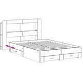  Okvir kreveta s pohranom Dimljeni hrast 150 x 200 cm | Eponuda.com