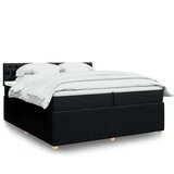  Krevet s oprugama i madracem crni 200x200 cm od tkanine | shoptok.hr
