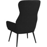  Stolica za opuštanje sa stolcem crni od tkanine | shoptok.hr