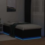  Okvir za krevet s LED svjetlima crni 100 x 200 cm drveni | shoptok.hr