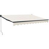 vidaXL Zložljiva tenda krem 3,5x2,5 m blago in aluminij | Shoptok.si