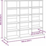 Ormarić za CD-ove boja hrasta 100x23x89,5 cm konstruirano drvo | shoptok.hr