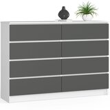 AKORD KOMODA K140 8SZ CLP BELO / SIVO, (21702900) Cene