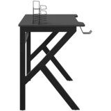  Igraći stol s nogama u oblika slova K crni 90 x 60 x 75 cm | Eponuda.com