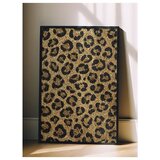 Wallxpert uramljena slika 115266, zlatna leopard šara, 50 x 70 cm, crni ram Cene