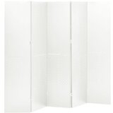 Sobna pregrada s 5 panela bijela 200 x 180 cm čelična | shoptok.hr