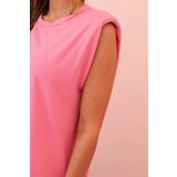 Kesi Włoski Women's set made of viscose with no sleeves and straight trousers pink | Shoptok.si