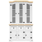  Visoka komoda Corona bijela 112x43x196cm borovina meksički stil | shoptok.hr
