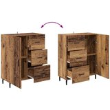 vidaXL Strani šal Star les 69,5 x 34 x 90 cm Inženirski les in železo | Shoptok.si