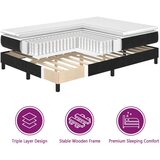  Kvalitetni uzglavlje s madracem Crna Singl Baršun | shoptok.hr