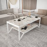 Woody Fashion sto za dnevnu sobu flora white