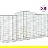  Lučne gabionske košare 9 kom 300x50x140/160cm pocinčano željezo | shoptok.hr