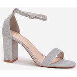 Boto Shiny Women's Heeled Sandals Silver Kavina | ePonuda.com