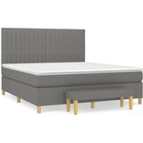  The Living Store Box spring postelja z vzmetnico temno siva 160x200 cm blago - Box Spring Postelja, (21455809) | Shoptok.si