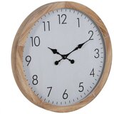  Zidni sat Bijela Drvo 60 x 60 x 6 5 cm | shoptok.hr