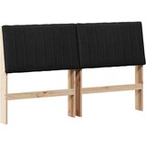 vidaXL tapecirano vzglavje črna 150 cm masivno borovo les | Shoptok.si