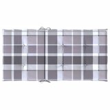  Jastuci za vrtne stolice 2 kom sivi karirani 100x50x3cm tkanine | shoptok.hr