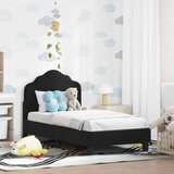 Okvir kreveta za malu djecu s naslonom Crna 70 x 140 cm Baršun | shoptok.hr