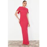 Trendyol Fuchsia Body-Sitting Woven Long Stylish Evening Dress & Homecoming Dress cene