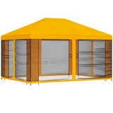  Vrtna sjenica sa stranicama 4 × 3 m Žuta Poliester i čelik | shoptok.hr