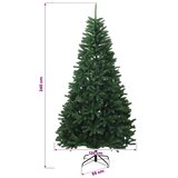 Umjetno božićno drvce srednje zeleno s kuglicama 240 cm - Srednje zelena Ø 120 x 240 cm s 300 LED dioda i ružičastim lopticama | shoptok.hr