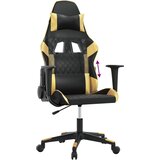  Igraća stolica crno-zlatna od umjetne kože | shoptok.hr