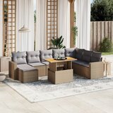 9-dijelni set vrtnih sofa s jastucima bež od poliratana | shoptok.hr