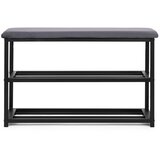 ModernHome tapecirana klupa za cipele sa sjedalom 80 cm, 2 police | shoptok.hr