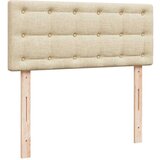 vidaXL Box spring postelja z vzmetnico krem 120x190 cm blago, (21310650) | Shoptok.si