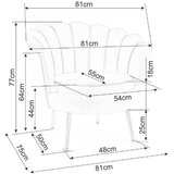  Fotelja CAMELLIA 1 - baršun - crna | shoptok.hr